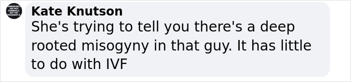 Kate Knutson comments on misogyny related to Elon Musk's daughter and IVF. Kate Knutson comments on misogyny related to Elon Musk's daughter and IVF.