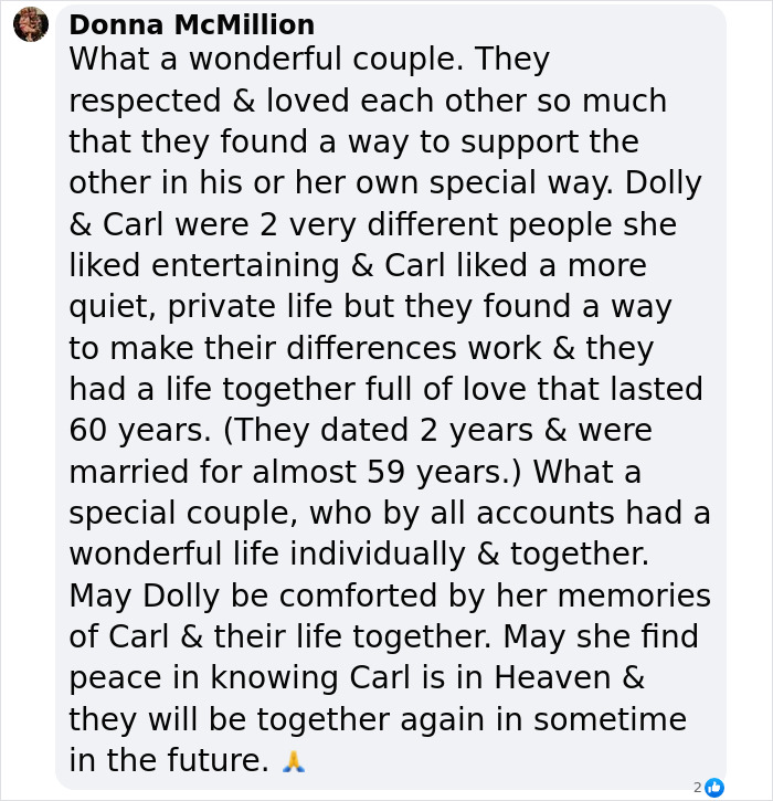 Text tribute to Dolly Parton and Carl Thomas Dean's love story after his passing at 82. Text tribute to Dolly Parton and Carl Thomas Dean's love story after his passing at 82.