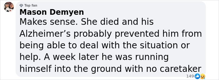 Comment about Gene Hackman's wife's cause of death connected to rats, mentioning Alzheimer's and caretaker issues. Comment about Gene Hackman's wife's cause of death connected to rats, mentioning Alzheimer's and caretaker issues.