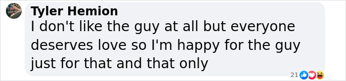 Comment on Jake Paul's proposal video expressing mixed feelings but acknowledging love deserves support. Comment on Jake Paul's proposal video expressing mixed feelings but acknowledging love deserves support.