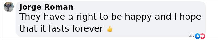Comment supporting Jake Paul's proposal to the speed skater, expressing hope for lasting happiness. Comment supporting Jake Paul's proposal to the speed skater, expressing hope for lasting happiness.