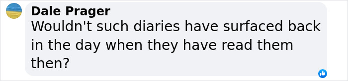 Text from Dale Prager questioning the emergence of diaries related to O.J. Simpson's case. Text from Dale Prager questioning the emergence of diaries related to O.J. Simpson's case.