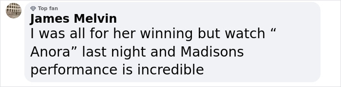 Comment on film performance related to Demi Moore's Oscars experience. Comment on film performance related to Demi Moore's Oscars experience.