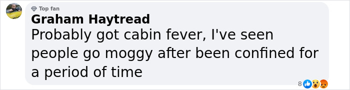 User comment on scientist's behavior at Antarctica base, suggests cabin fever caused violent incident. User comment on scientist's behavior at Antarctica base, suggests cabin fever caused violent incident.