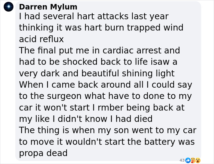Text message discussing ignored signs leading to heart attack. Text message discussing ignored signs leading to heart attack.