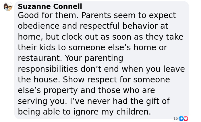 Comment discussing pizza place fed up with unruly kids and parental responsibilities. Comment discussing pizza place fed up with unruly kids and parental responsibilities.