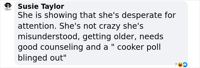Text screenshot discussing Britney Spears, mentioning her seeking attention, being misunderstood, and needing counseling. Text screenshot discussing Britney Spears, mentioning her seeking attention, being misunderstood, and needing counseling.