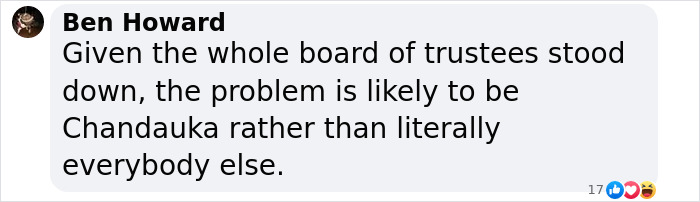 Comment discussing the resignation of a charity board amid allegations. Comment discussing the resignation of a charity board amid allegations.