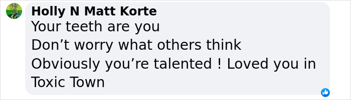 Supportive comment praising Aimee Lou Wood's talent and individual features. Supportive comment praising Aimee Lou Wood's talent and individual features.