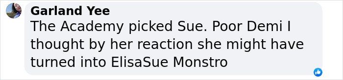 Comment on Demi Moore's Oscars loss, mentioning her emotional reaction. Comment on Demi Moore's Oscars loss, mentioning her emotional reaction.