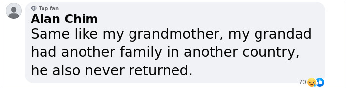 Comment from Alan Chim about family, related to a 103-year-old Chinese woman who waited 80 years for her husband. Comment from Alan Chim about family, related to a 103-year-old Chinese woman who waited 80 years for her husband.