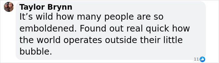Facebook comment discussing consequences for leaving a message on a restaurant bill. Facebook comment discussing consequences for leaving a message on a restaurant bill.