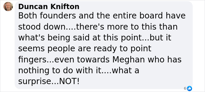 Comment criticizing board actions amid bullying and harassment claims related to Prince Harry. Comment criticizing board actions amid bullying and harassment claims related to Prince Harry.