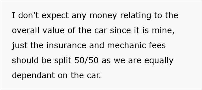Husband Refuses To Pay Half The Bills For Car Both He And Wife Use, Gets Dragged Online