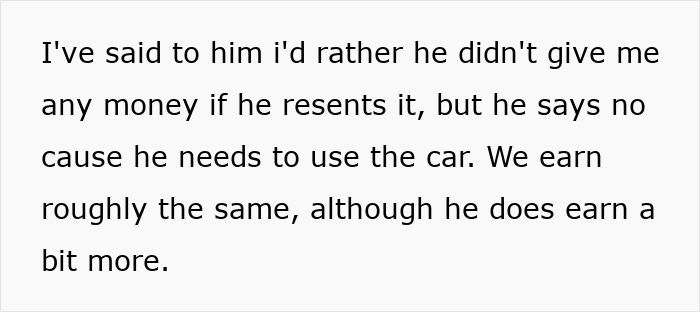 Husband Refuses To Pay Half The Bills For Car Both He And Wife Use, Gets Dragged Online