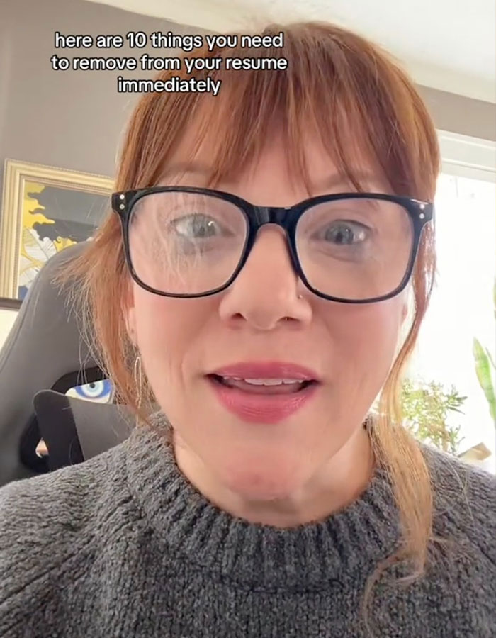 Person with glasses shares résumé writing tips on common mistakes, emphasizing what to exclude in 2025 applications. Person with glasses shares résumé writing tips on common mistakes, emphasizing what to exclude in 2025 applications.