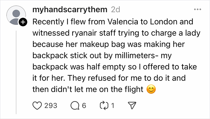 Woman’s Luggage Perfectly Fits The Required Size, Has To Pay Extra Or Not Fly Woman’s Luggage Perfectly Fits The Required Size, Has To Pay Extra Or Not Fly