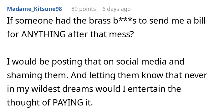 Comment criticizing the expenses and aftermath of a long wedding. Comment criticizing the expenses and aftermath of a long wedding.