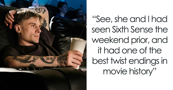 Woman Gets Hurt At Movies After Guy Pushes Her To Buy A Ticket, Her BF Spoils The Ending For Him