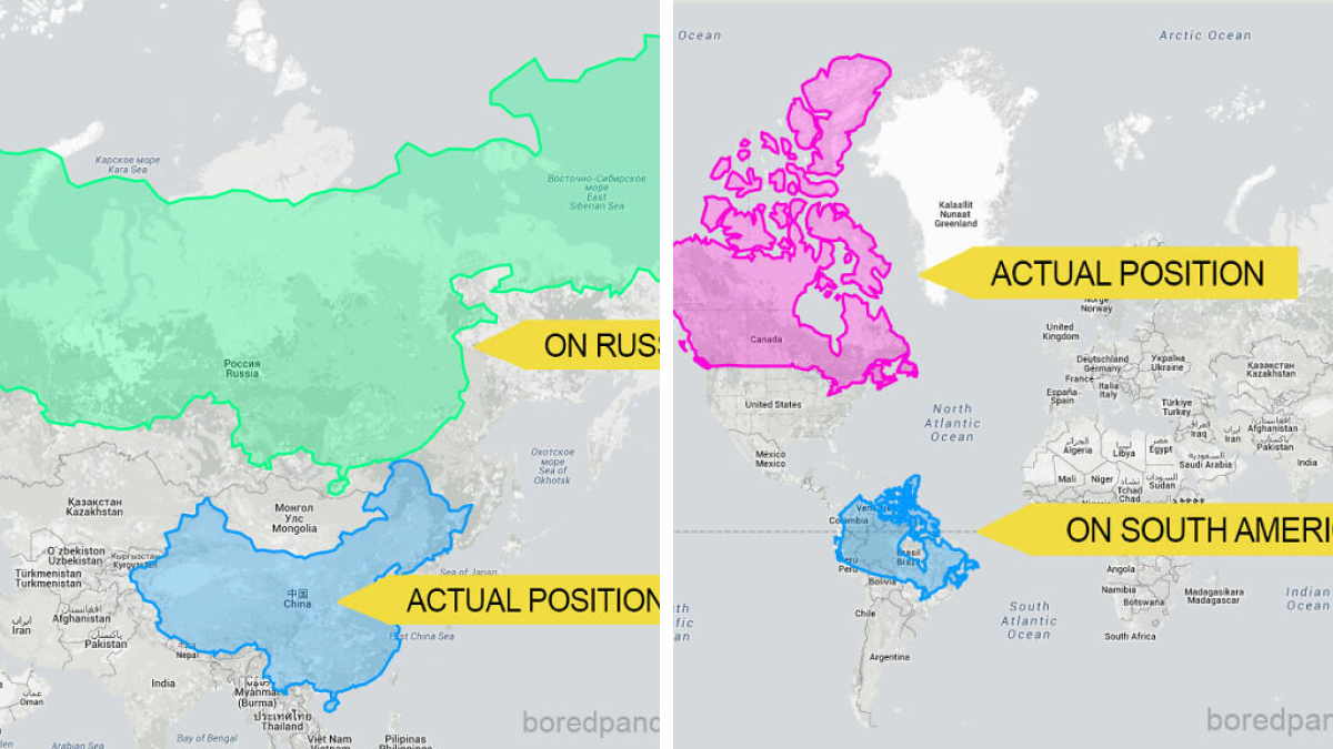Countries Are Not The Size You Think They Are And These 29 Maps Prove It