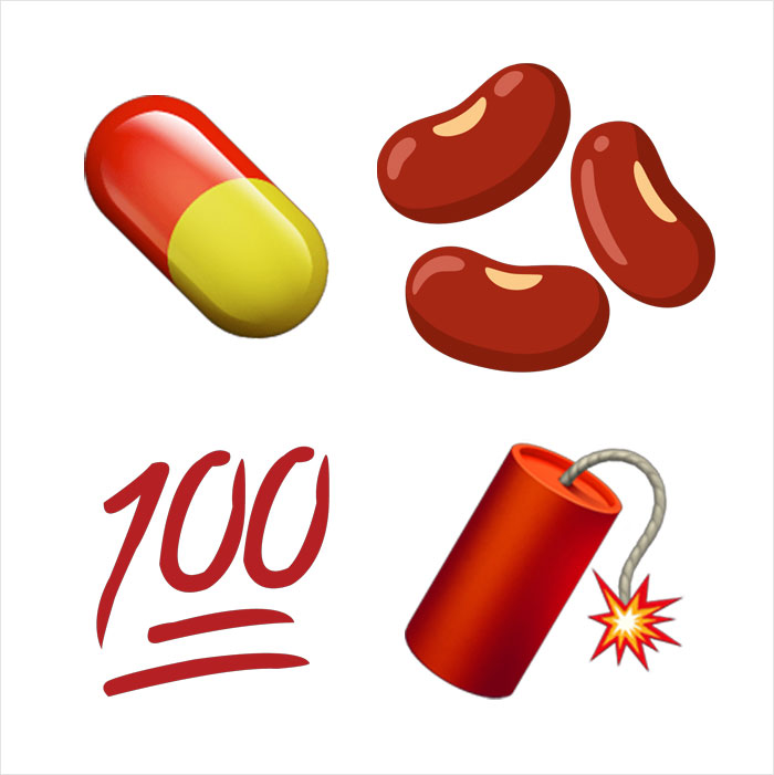Emojis including pill, beans, 100, and dynamite discussed in TV show "Adolescence". Emojis including pill, beans, 100, and dynamite discussed in TV show "Adolescence".