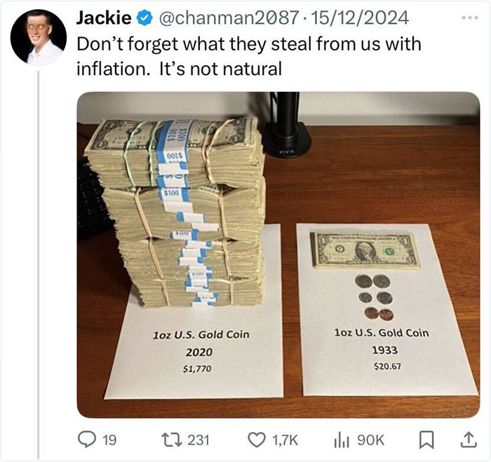 Stack of cash and coins illustrating inflation's impact on American life value over time. Stack of cash and coins illustrating inflation's impact on American life value over time.