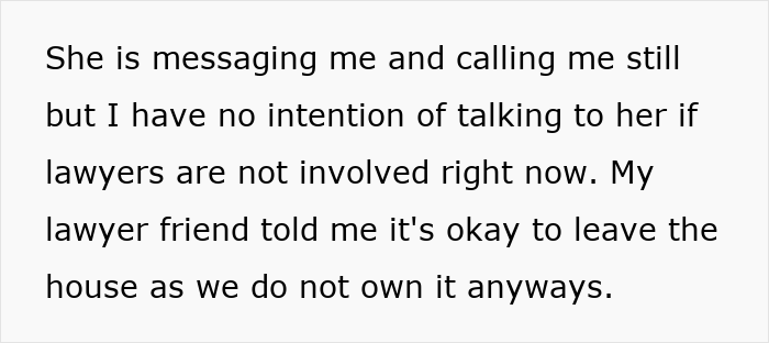 Text about divorce and legal advice, emphasizing communication breakdown in a relationship. Text about divorce and legal advice, emphasizing communication breakdown in a relationship.