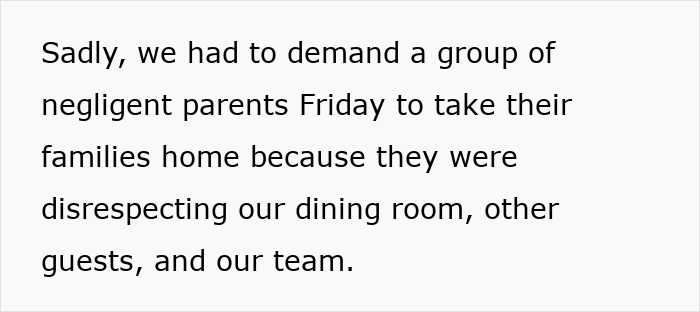 Pizza place requests unruly kids and negligent parents to leave after disruptive behavior in dining room. Pizza place requests unruly kids and negligent parents to leave after disruptive behavior in dining room.