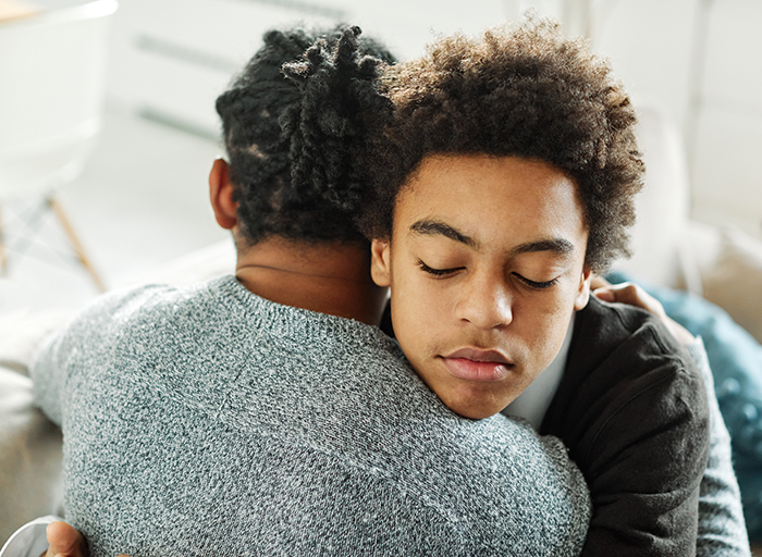 Teen Son Seeks Silent Comfort From Dad, Father Embraces Closeness, Wife Sees Red Flags Teen Son Seeks Silent Comfort From Dad, Father Embraces Closeness, Wife Sees Red Flags