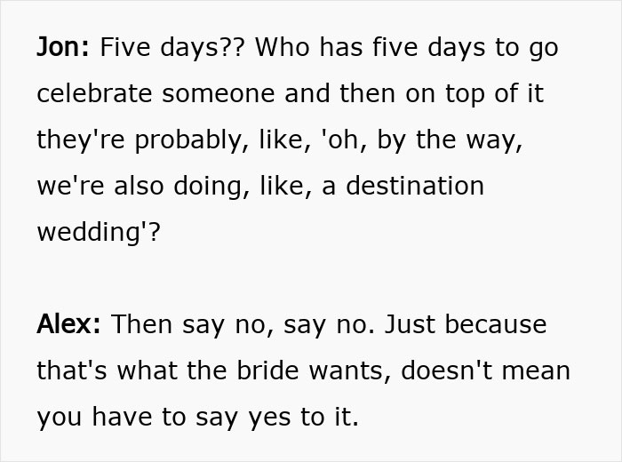 Woman Who Refuses To Go Into Debt Over Bachelorette Party Sparks Debate About Boundaries Woman Who Refuses To Go Into Debt Over Bachelorette Party Sparks Debate About Boundaries
