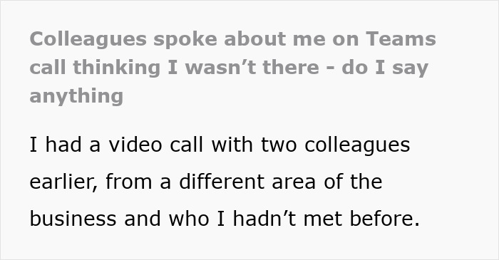 Video call incident where coworkers call a woman pretty but dumb, leaving her devastated upon overhearing everything. Video call incident where coworkers call a woman pretty but dumb, leaving her devastated upon overhearing everything.