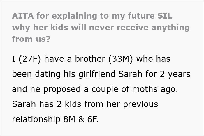 Text discussing family decision on asset inheritance, focusing on biological children. Text discussing family decision on asset inheritance, focusing on biological children.