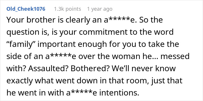 Comment discussing family dynamics after prank conflict. Comment discussing family dynamics after prank conflict.