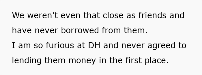 Text image discussing borrowing concerns and a furious wife worried about grooming related to a £40k loan. Text image discussing borrowing concerns and a furious wife worried about grooming related to a £40k loan.