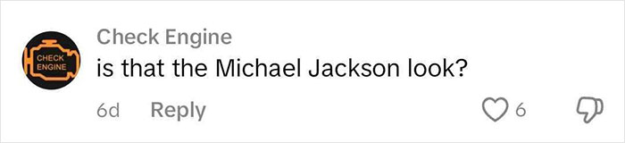 Comment questioning botched nose job appearance with a Michael Jackson reference. Comment questioning botched nose job appearance with a Michael Jackson reference.