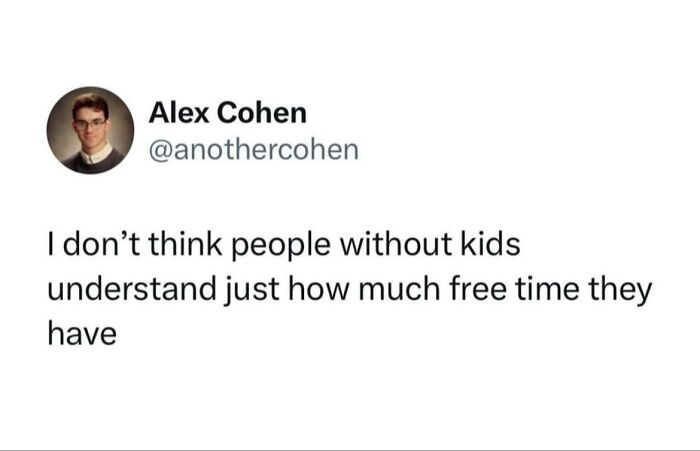 Screenshot of a funny dad joke post from a Facebook group about parenting and free time with kids.