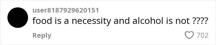 Comment questioning necessity of alcohol at weddings, highlighting controversy around dry weddings discussion. Comment questioning necessity of alcohol at weddings, highlighting controversy around dry weddings discussion.