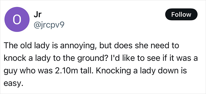 Twitter comment discussing a passenger incident involving a flight delay and crew intervention. Twitter comment discussing a passenger incident involving a flight delay and crew intervention.