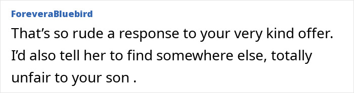 Comment on rude response to free venue offer for son's birthday. Comment on rude response to free venue offer for son's birthday.
