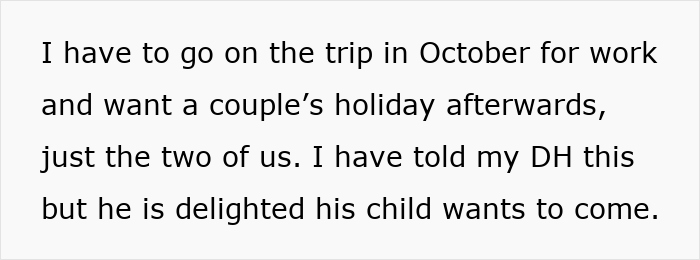 Text excerpt about a stepdaughter and holiday plans causing stepmom drama between family members. Text excerpt about a stepdaughter and holiday plans causing stepmom drama between family members.