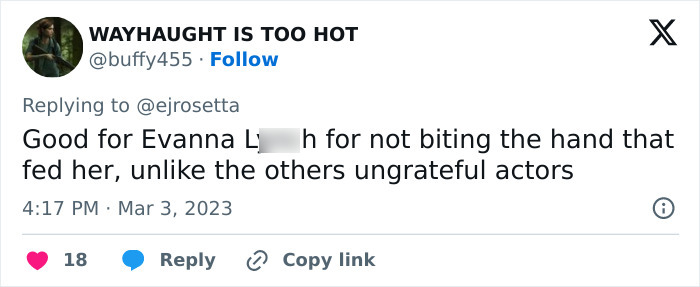 Twitter user @buffy455 defends Harry Potter star in response to JK Rowling backlash, praising their loyalty. Twitter user @buffy455 defends Harry Potter star in response to JK Rowling backlash, praising their loyalty.