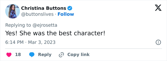 Tweet screenshot with a comment on a Harry Potter character, discussing J.K. Rowling defense backlash. Tweet screenshot with a comment on a Harry Potter character, discussing J.K. Rowling defense backlash.