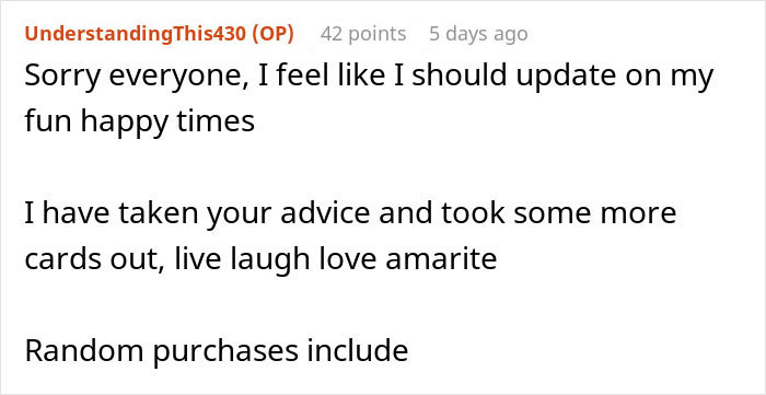 Young woman with good credit score discusses taking more cards out, mentioning random purchases in a message update. Young woman with good credit score discusses taking more cards out, mentioning random purchases in a message update.