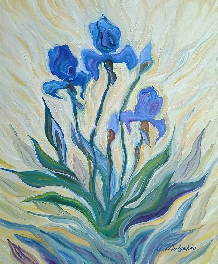 This Ukrainian Artist Captures The Essence Of Spring With Her Unique Painting Style Called “Linear Divisionism”