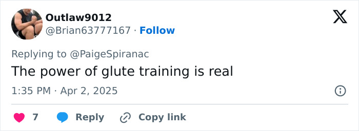 Tweet from Outlaw9012 about glute training results transformation. Tweet from Outlaw9012 about glute training results transformation.