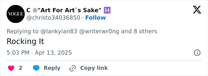 Tweet screenshot with text praising Cara Delevingne's transformation at Coachella 2025. Tweet screenshot with text praising Cara Delevingne's transformation at Coachella 2025.