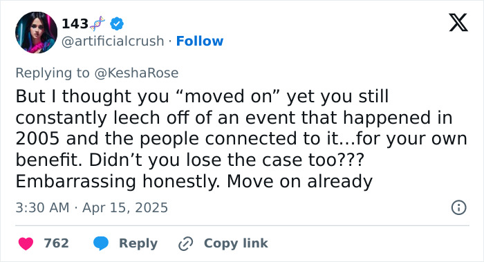Tweet criticizing Ke$ha's actions, part of the massive support for Katy Perry online. Tweet criticizing Ke$ha's actions, part of the massive support for Katy Perry online.