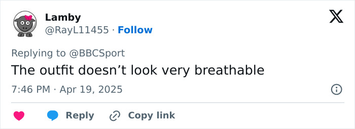 Tweet mocking Jennifer Lopez's pink catsuit at Saudi F1, says "The outfit doesn’t look very breathable. Tweet mocking Jennifer Lopez's pink catsuit at Saudi F1, says "The outfit doesn’t look very breathable.