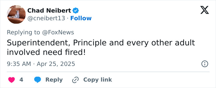Tweet criticizing school officials over explicit survey for children. Tweet criticizing school officials over explicit survey for children.