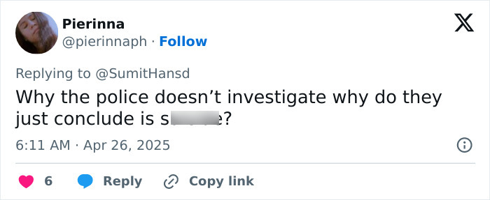 Tweet questioning police investigation by Prince Andrew accuser Virginia Giuffre. Tweet questioning police investigation by Prince Andrew accuser Virginia Giuffre.